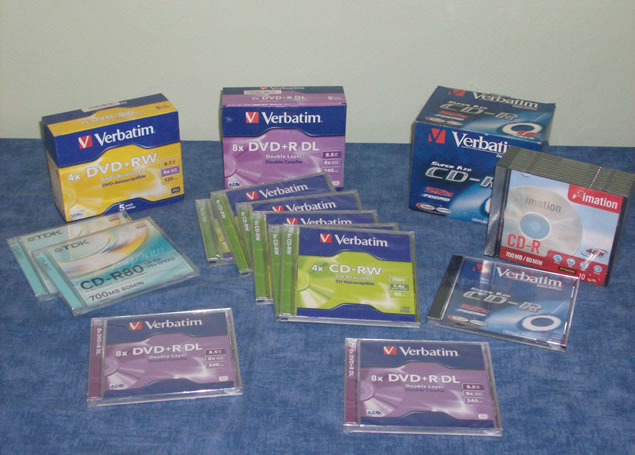 CD | DVD | DVD RW | Doble capa